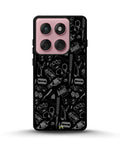 Creslia black art phone case - black art phone case motorola edge 2025