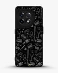 Creslia black art phone case - black art phone case oneplus 11r