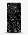Creslia black art phone case - black art phone case oneplus 12r