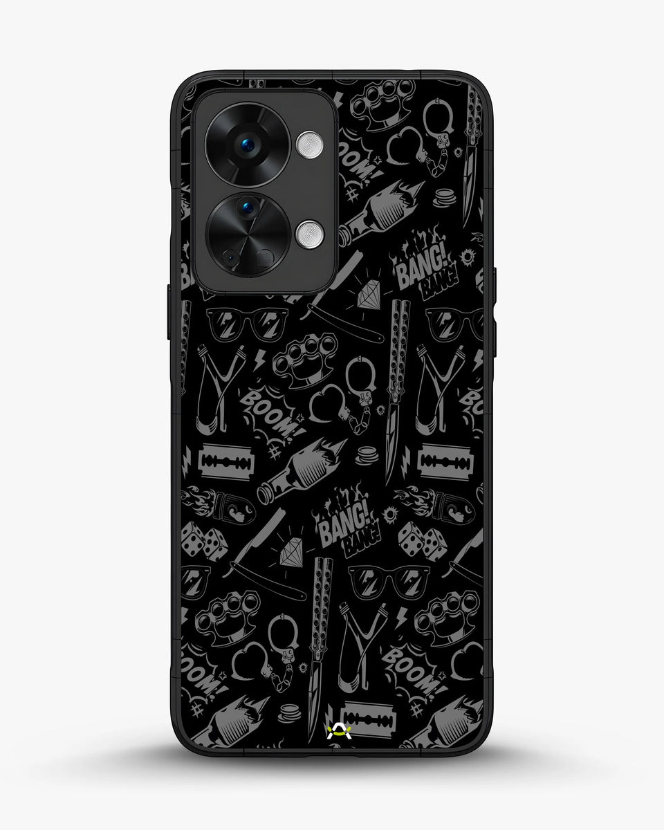 Creslia black art phone case - black art phone case oneplus nord 2t