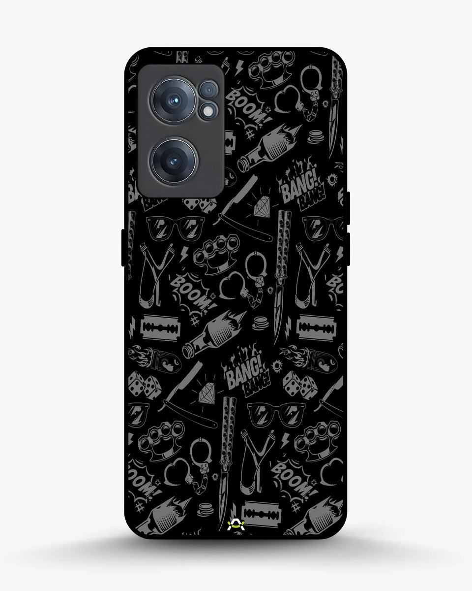 Creslia black art phone case - black art phone case oneplus nord ce2