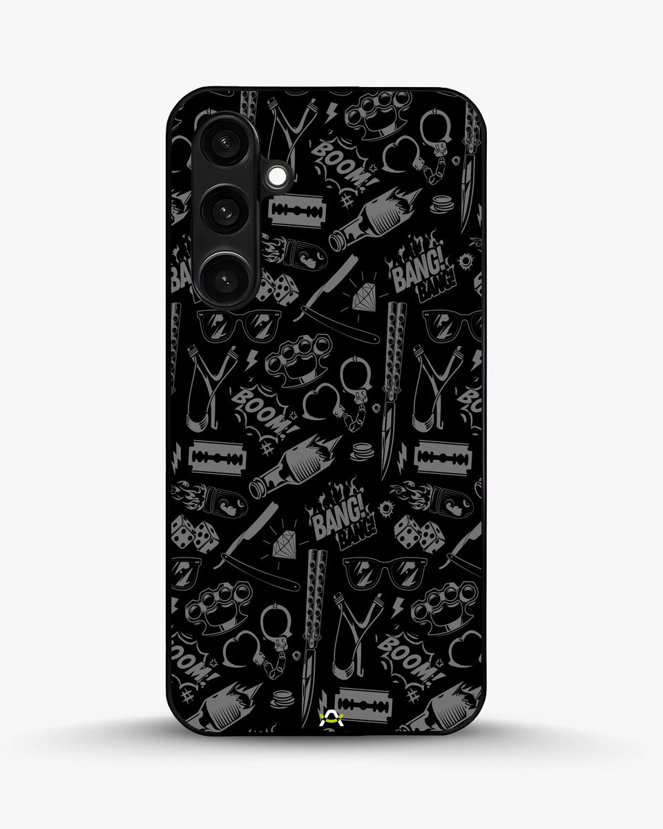 Creslia black art phone case - black art phone case samsung galaxy s23 fe