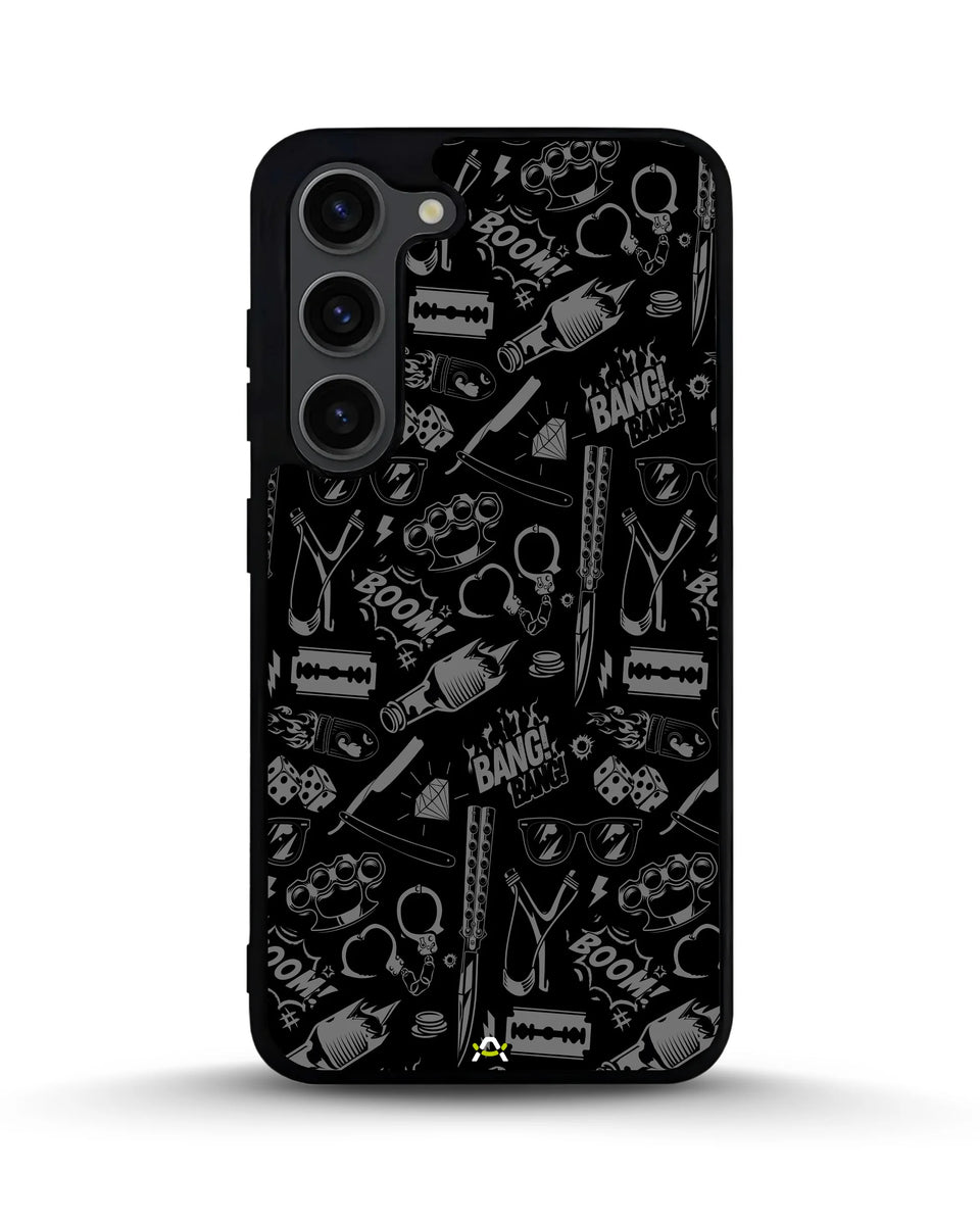 Creslia black art phone case - black art phone case samsung galaxy s23 plus