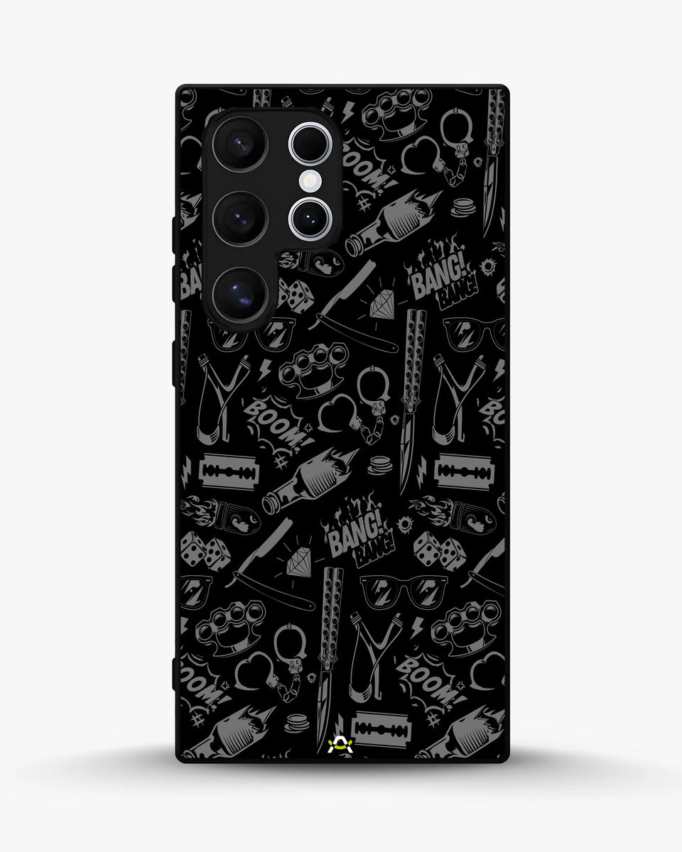 Creslia black art phone case - black art phone case samsung galaxy s23 ultra