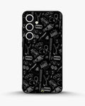 Creslia black art phone case - black art phone case samsung galaxy s25 plus