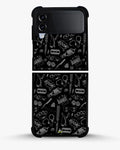 Creslia black art phone case - black art phone case samsung galaxy z flip 4