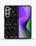 Creslia black art phone case - black art phone case samsung galaxy z fold 5