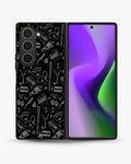 Creslia black art phone case - black art phone case samsung galaxy z fold 6