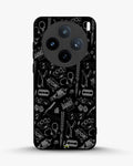 Creslia black art phone case - black art phone case vivo x100