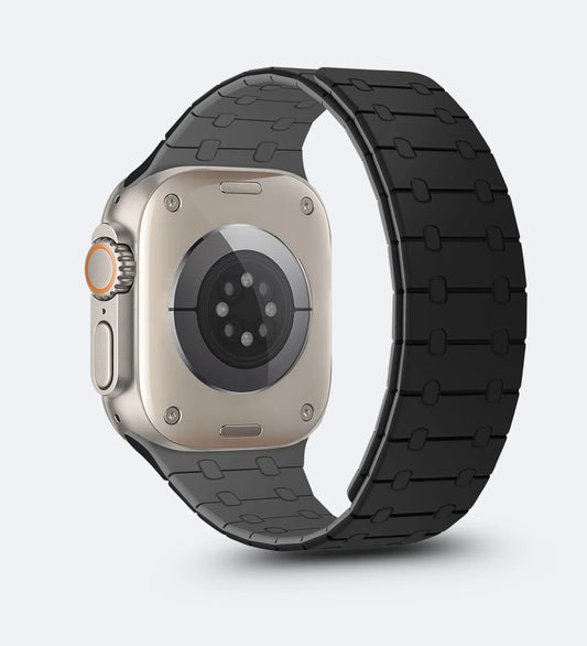 Creslia Magnetic Link Silicone Band for Apple Watch – Black - Creslia