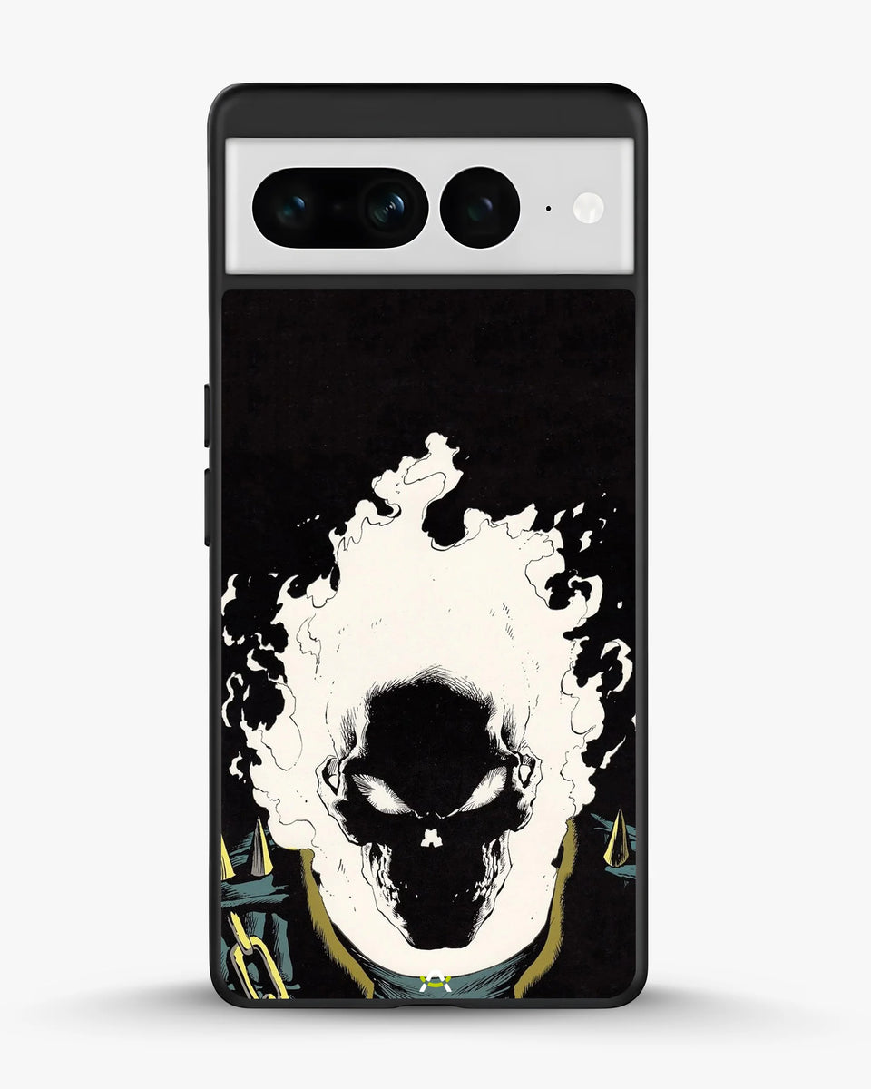 Creslia blazing comic skull phone case - blazing comic skull phone case google pixel 7 pro
