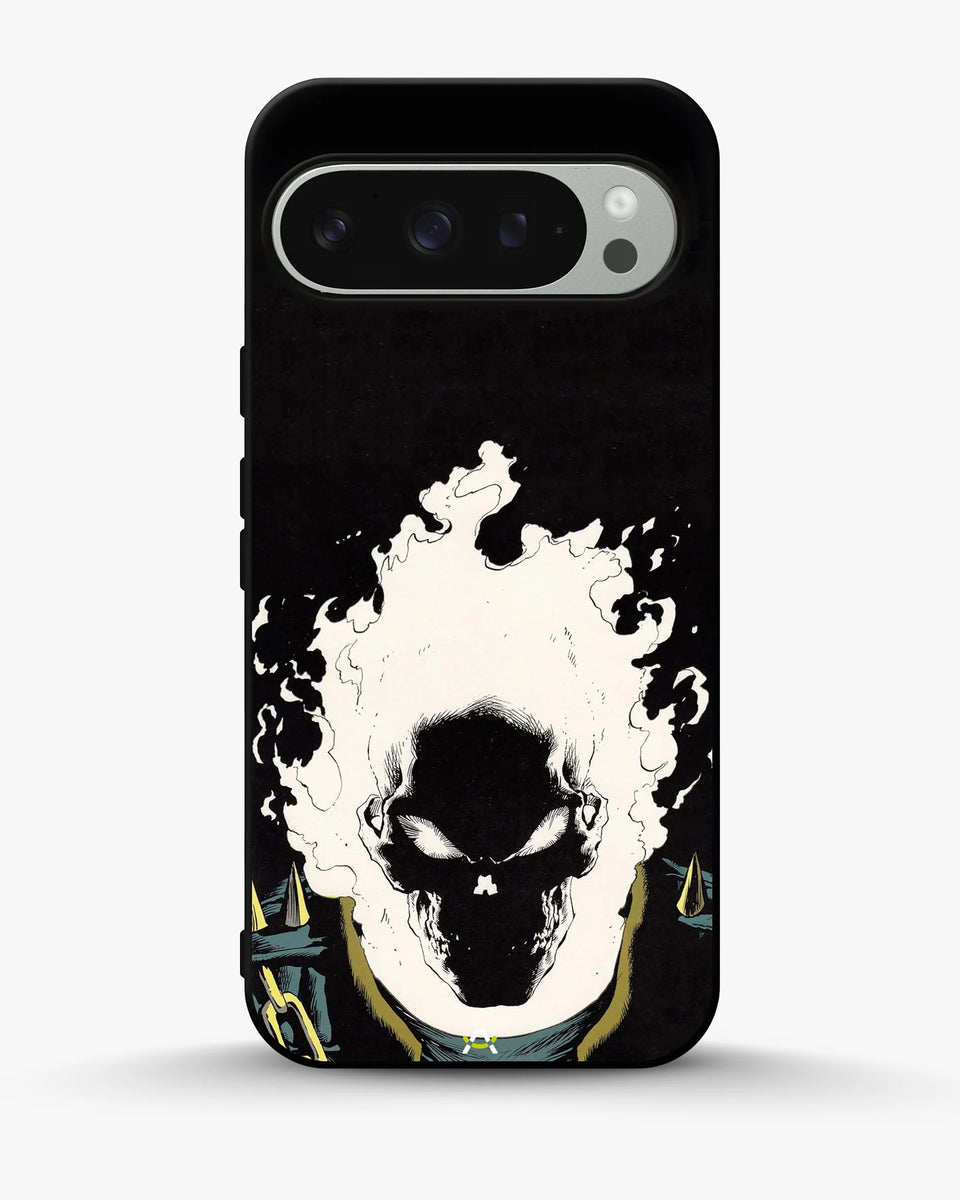 Creslia blazing comic skull phone case - blazing comic skull phone case google pixel 9 pro