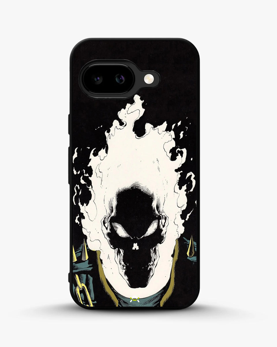 Creslia blazing comic skull phone case - blazing comic skull phone case google pixel 9a