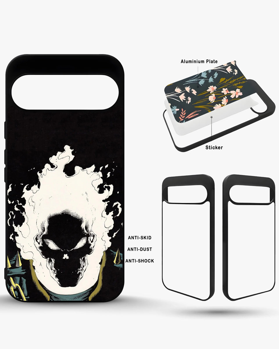 Creslia blazing comic skull phone case general construction specs - blazing comic skull phone case google pixel general specs 1