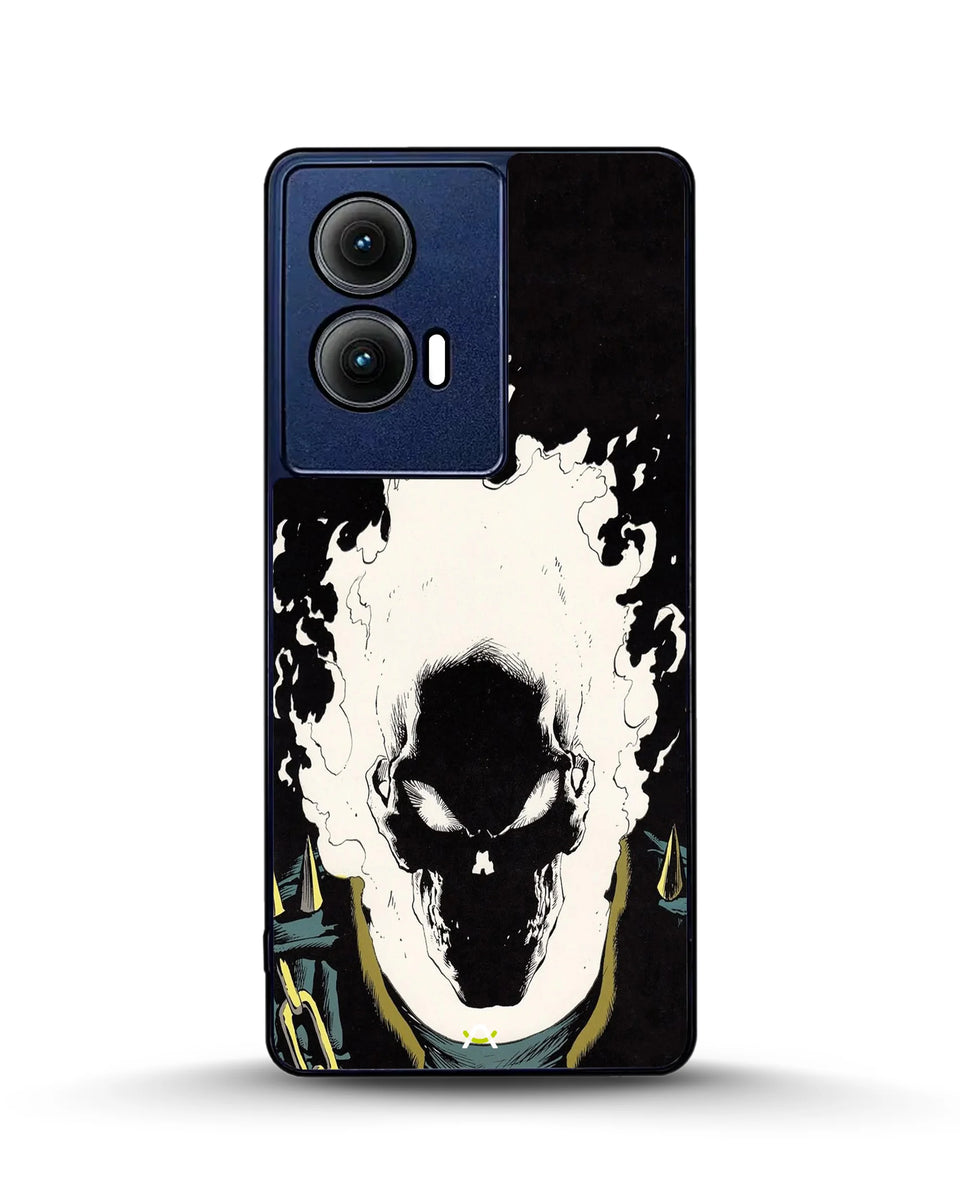 Creslia blazing comic skull phone case - blazing comic skull phone case motorola edge 2024