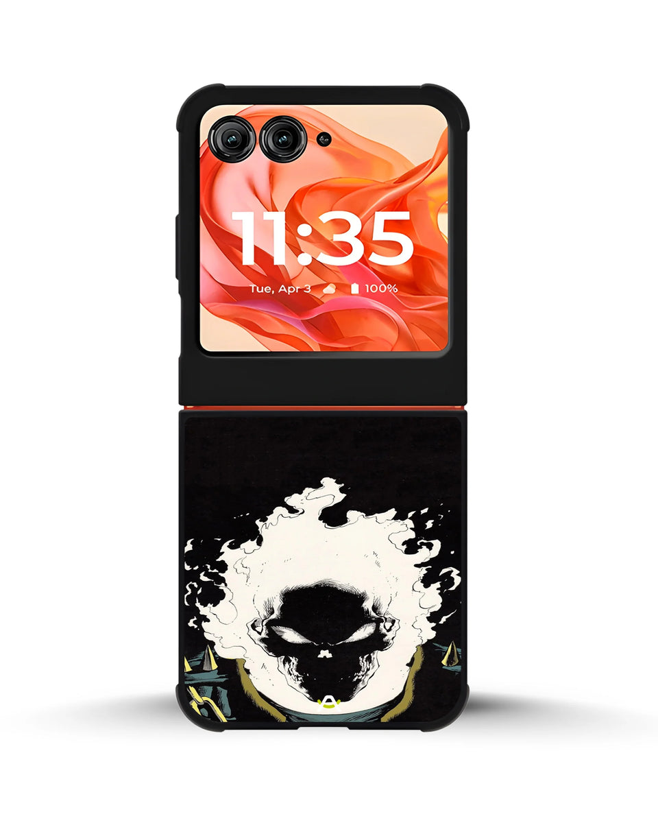 Creslia blazing comic skull phone case - blazing comic skull phone case motorola razr 2025