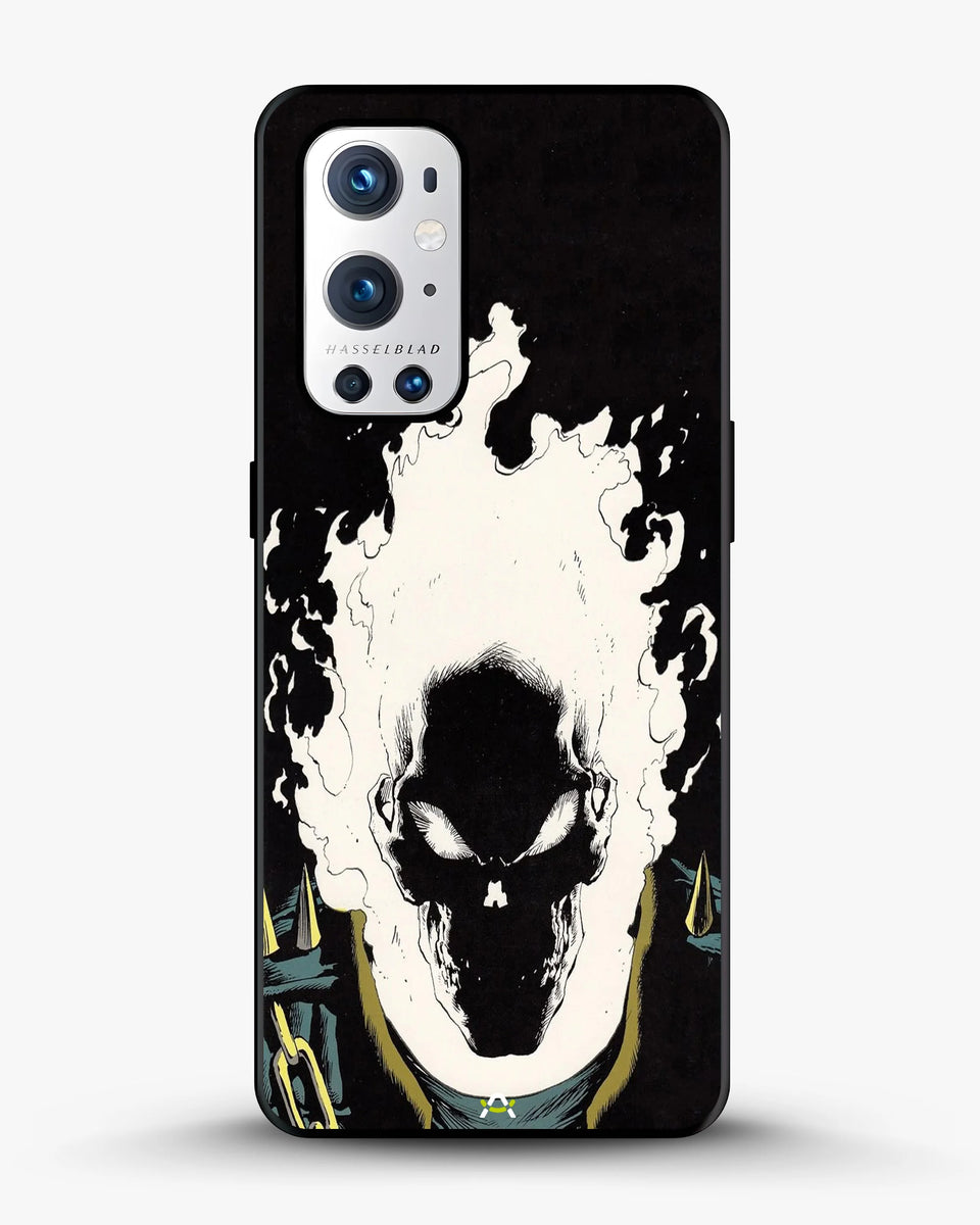 Creslia blazing comic skull phone case - blazing comic skull phone case oneplus 9 pro