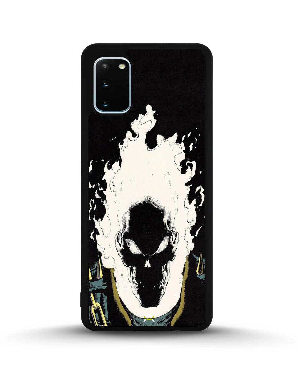 Creslia blazing comic skull phone case - blazing comic skull phone case samsung galaxy s20 fe