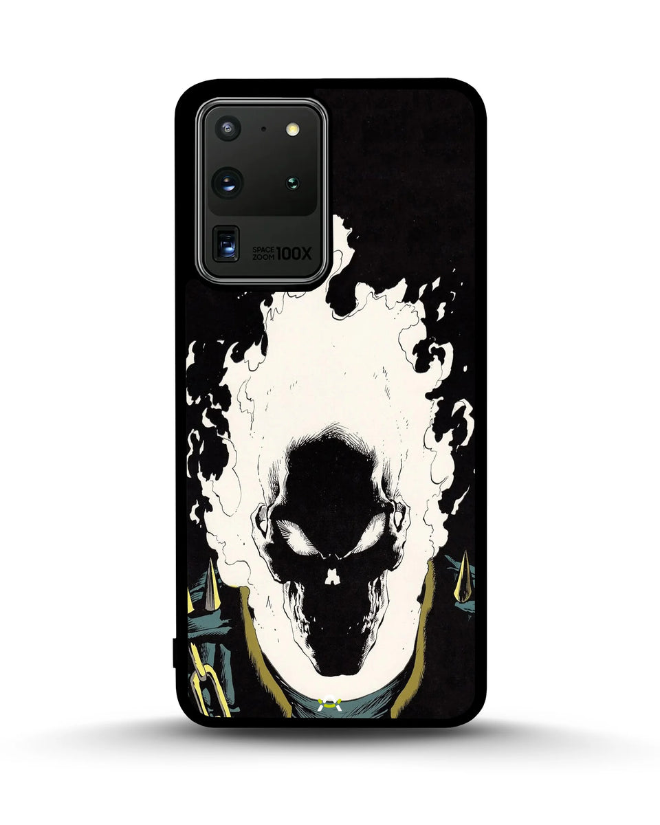 Creslia blazing comic skull phone case - blazing comic skull phone case samsung galaxy s20 ultra