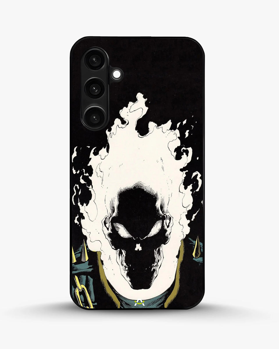 Creslia blazing comic skull phone case - blazing comic skull phone case samsung galaxy s23 fe