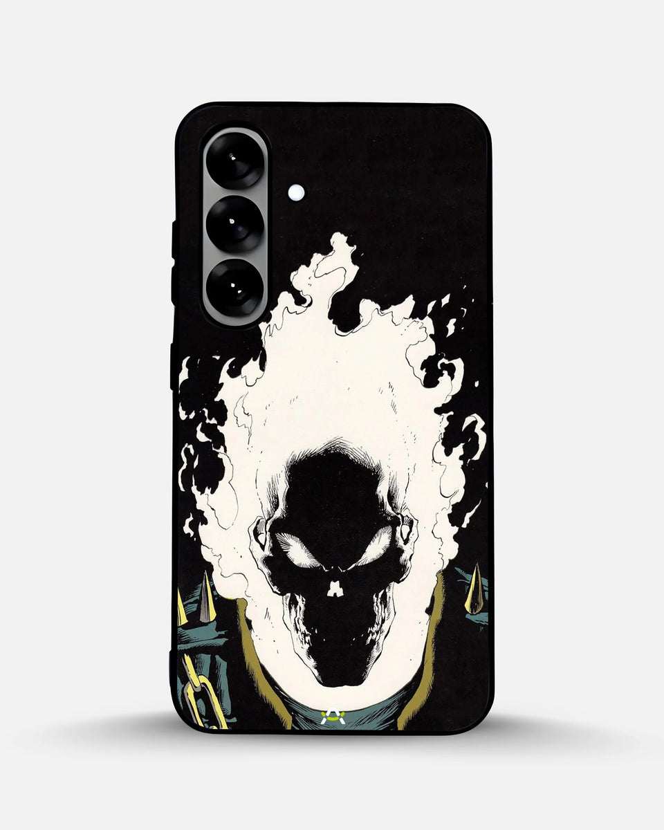 Creslia blazing comic skull phone case - blazing comic skull phone case samsung galaxy s25