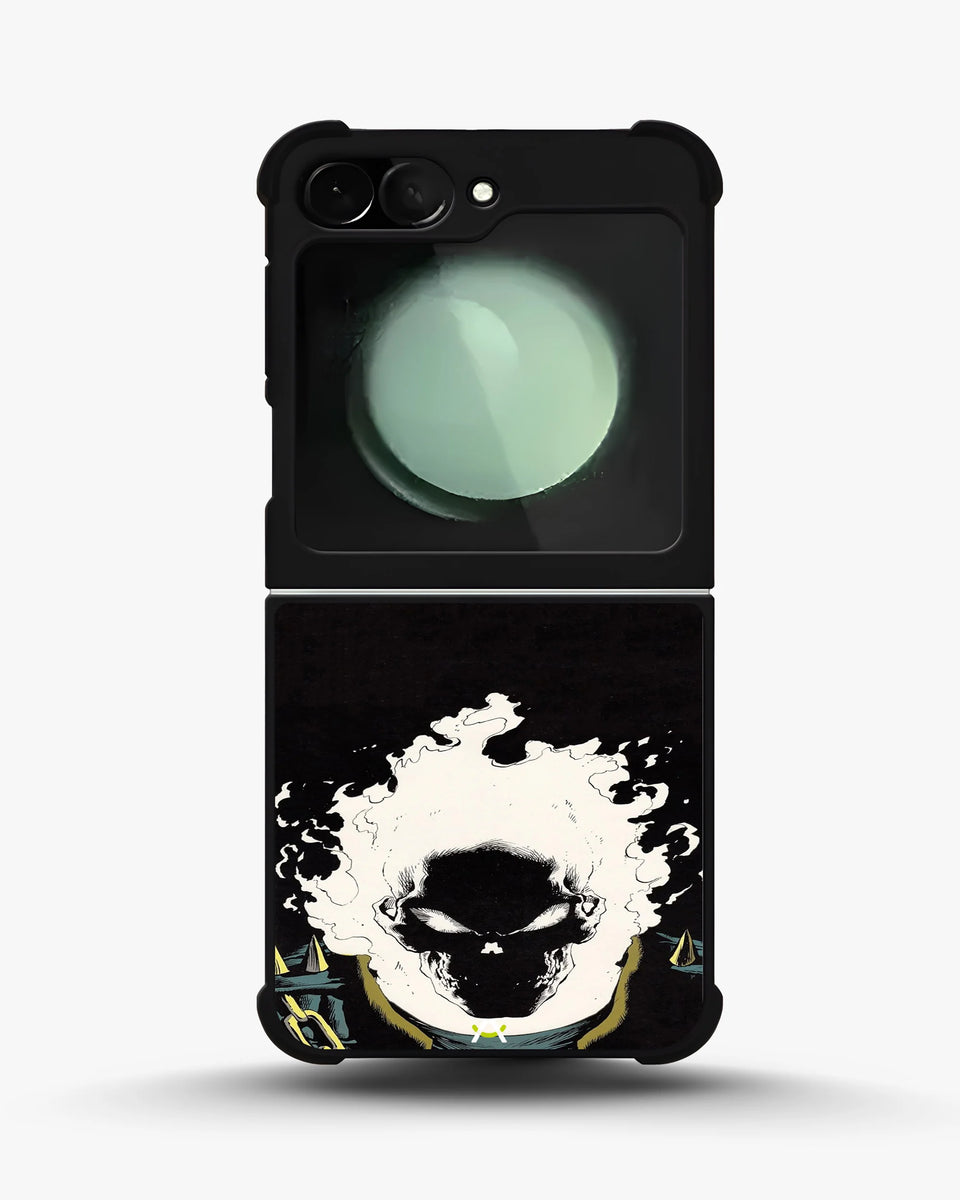 Creslia blazing comic skull phone case - blazing comic skull phone case samsung galaxy z flip 5
