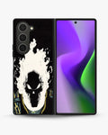 Creslia blazing comic skull phone case - blazing comic skull phone case samsung galaxy z fold 6
