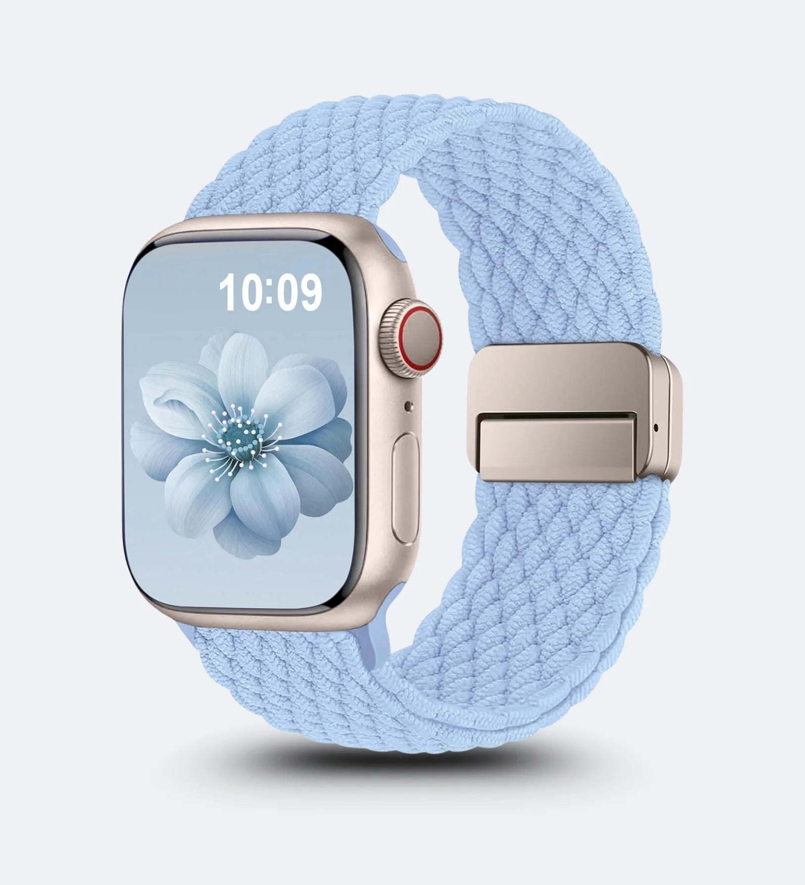 Magnetic Buckle Braided Loop Band for Apple Watch - Blue Nylon Strap