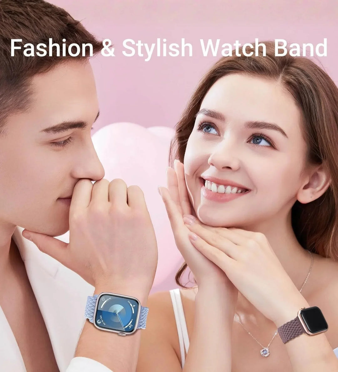 Magnetic Buckle Braided Loop Band for Apple Watch - Blue Nylon Strap - Creslia