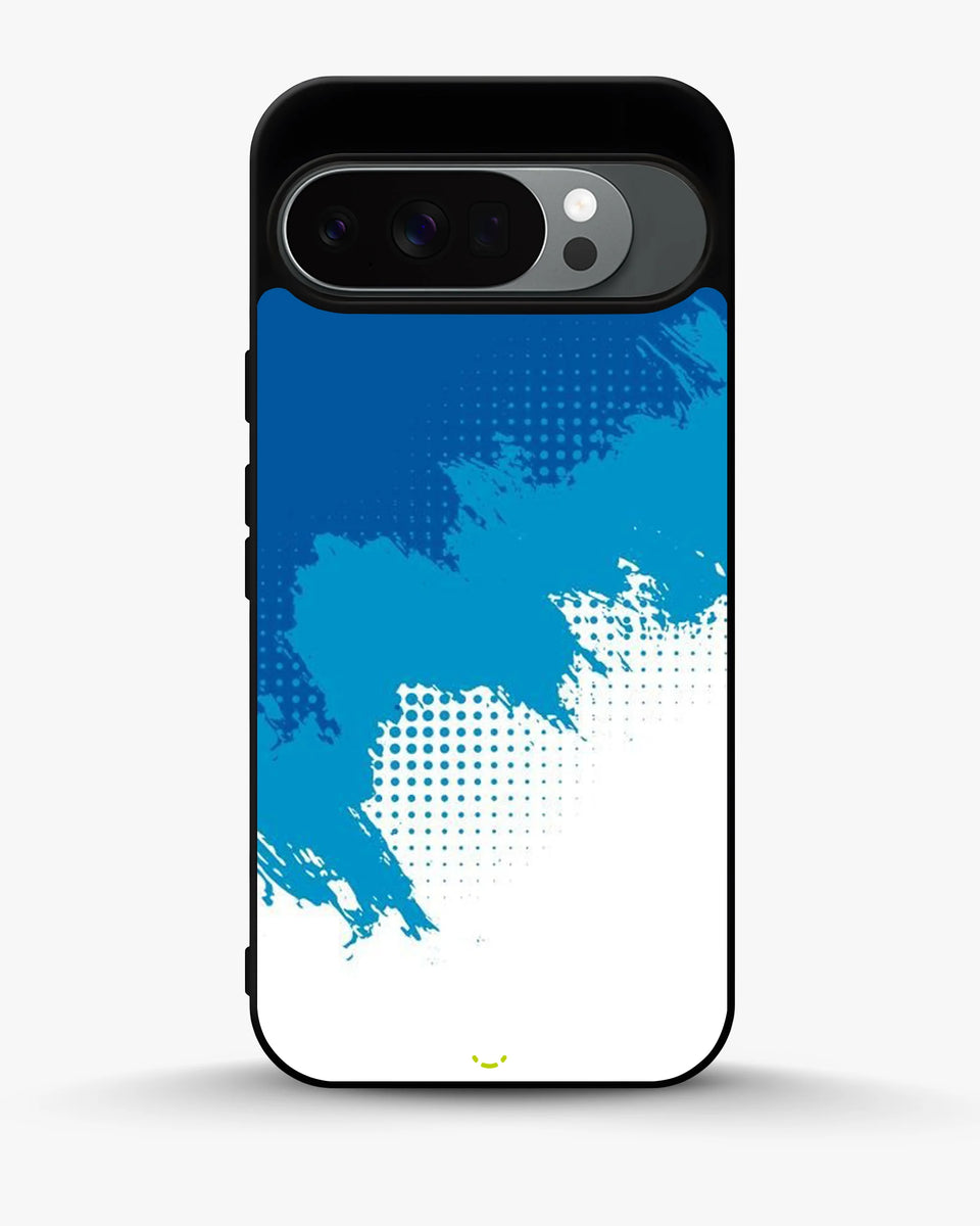 Creslia blue brush strokes phone case - blue brush strokes phone case google pixel 10 pro