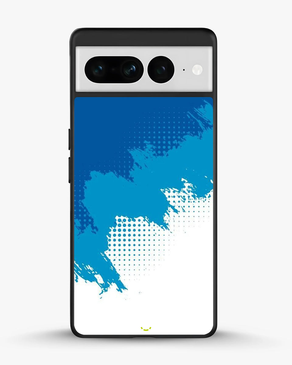 Creslia blue brush strokes phone case - blue brush strokes phone case google pixel 7 pro