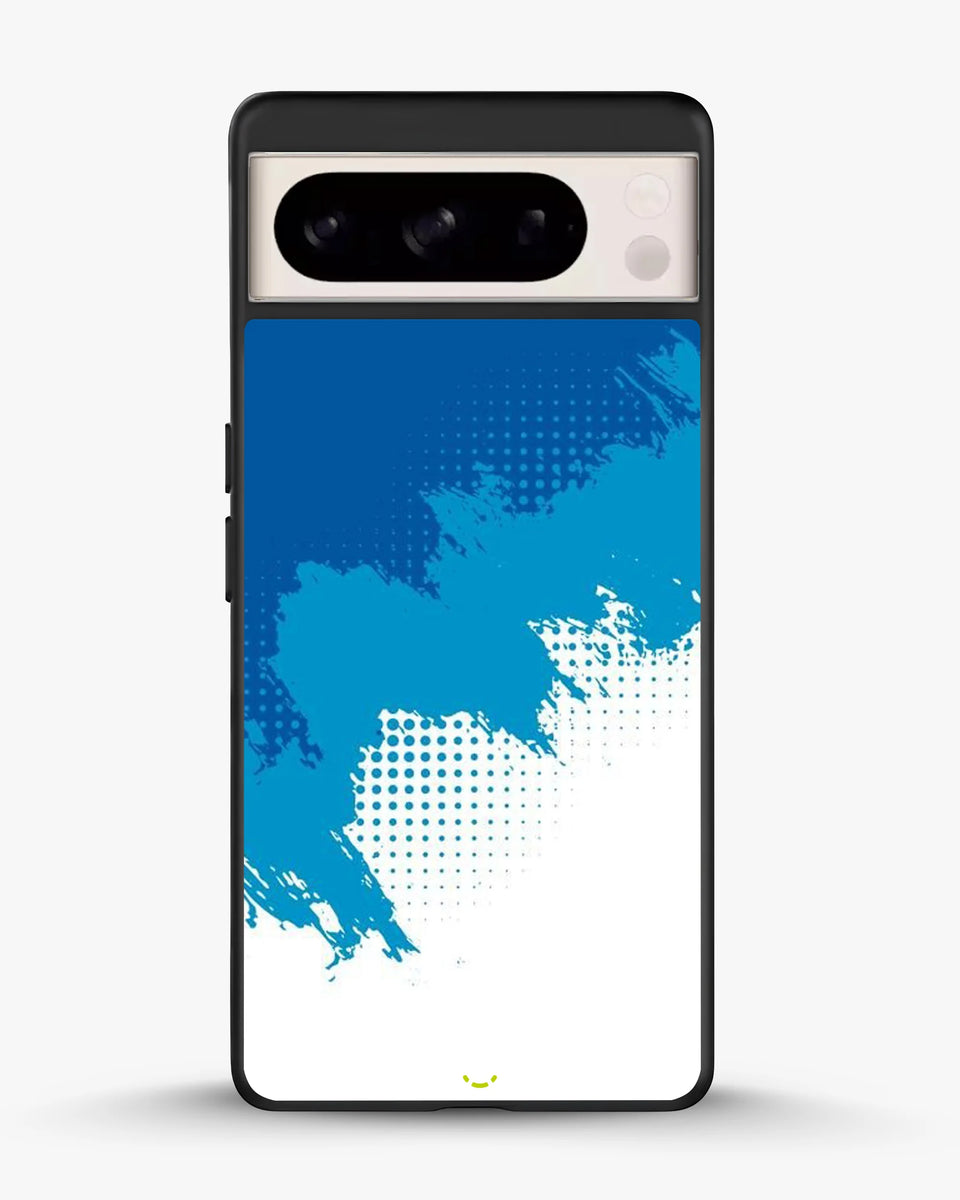 Creslia blue brush strokes phone case - blue brush strokes phone case google pixel 8 pro