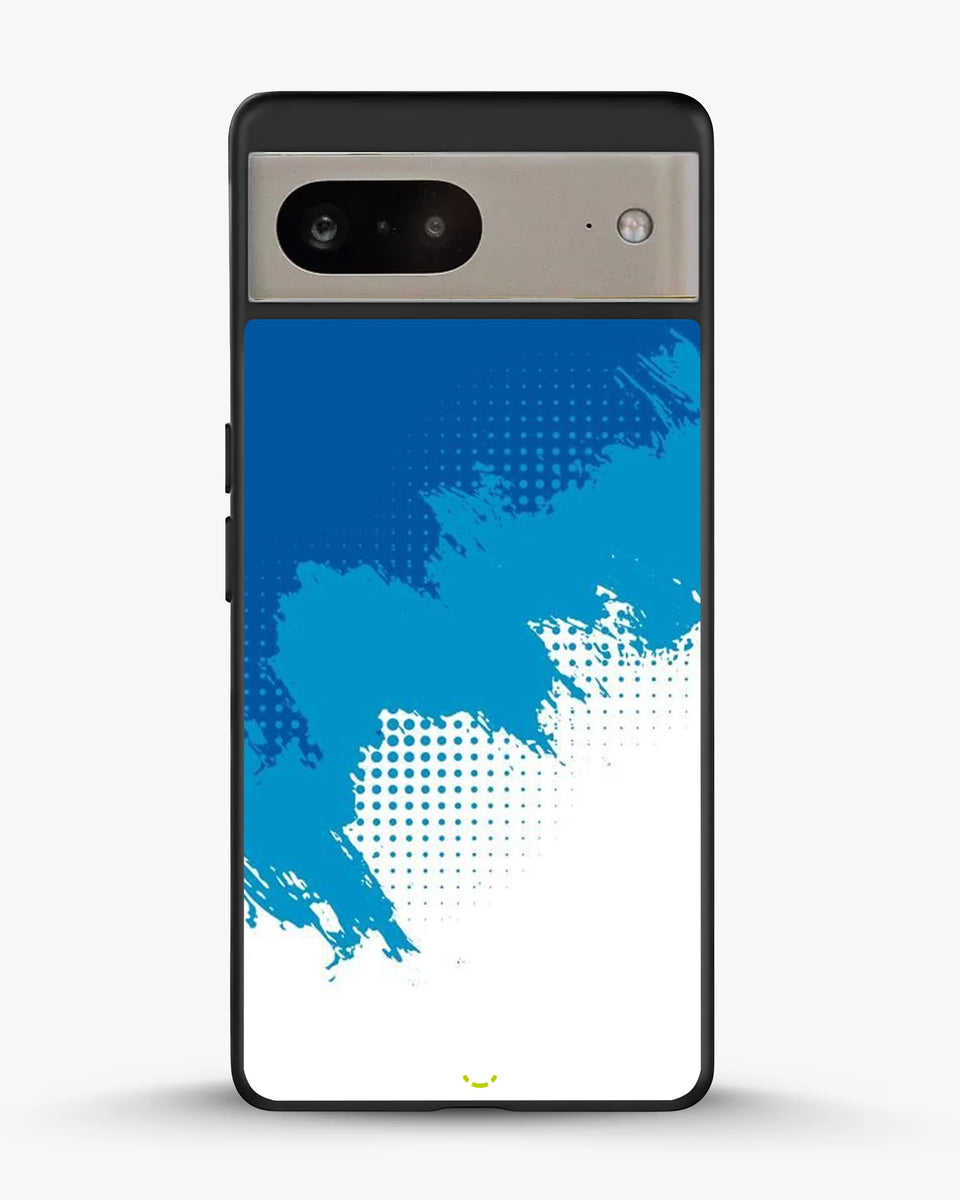 Creslia blue brush strokes phone case - blue brush strokes phone case google pixel 8