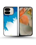 Creslia blue brush strokes phone case - blue brush strokes phone case google pixel 9 pro fold