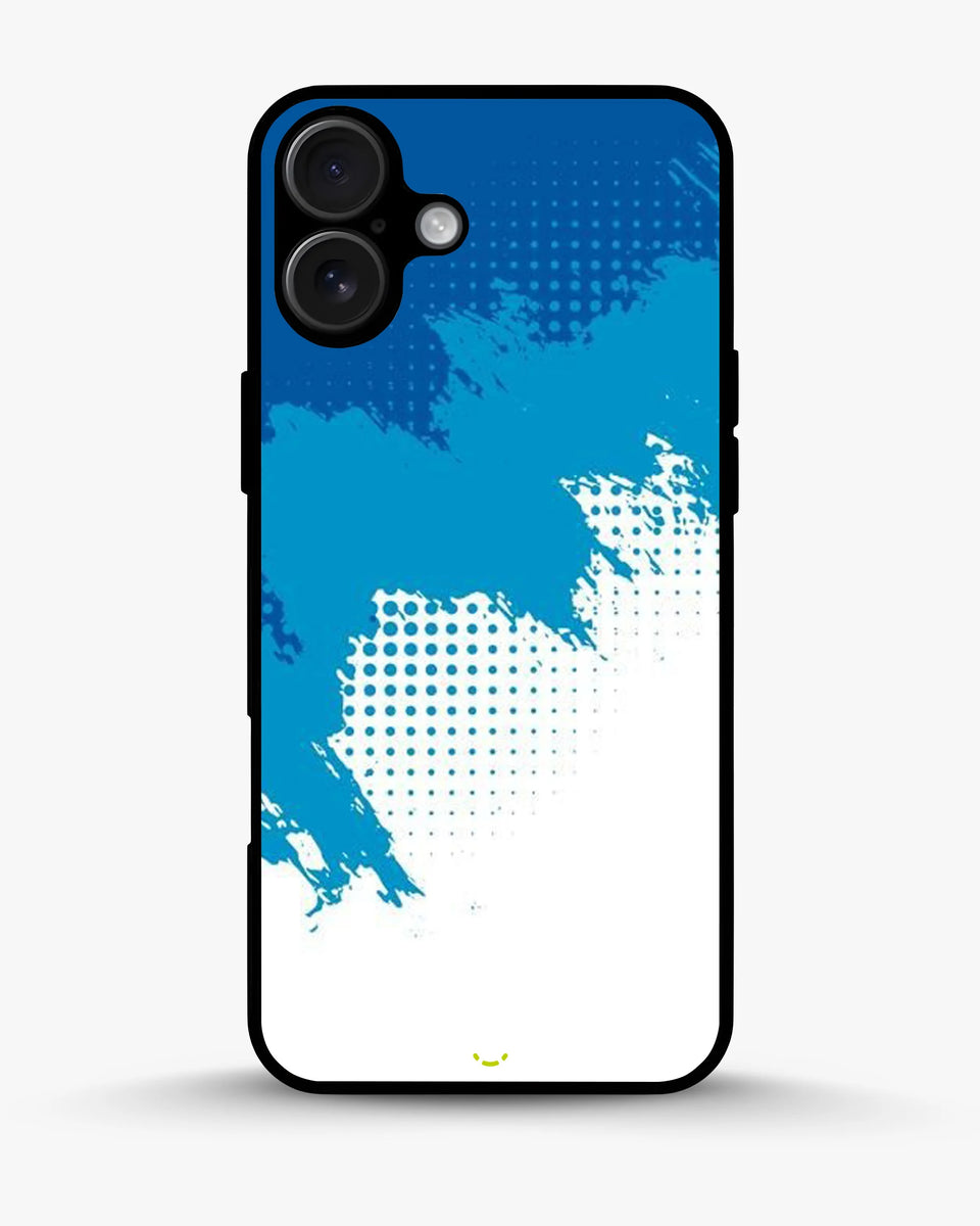 Creslia blue brush strokes phone case - blue brush strokes phone case iphone 16 plus