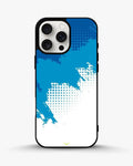 Creslia blue brush strokes phone case - blue brush strokes phone case iphone 16 pro max