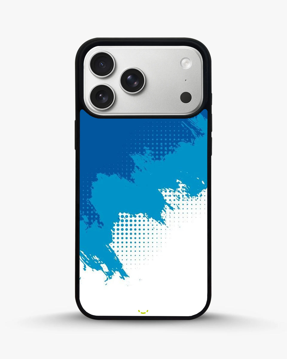 Creslia blue brush strokes phone case - blue brush strokes phone case iphone 17 pro