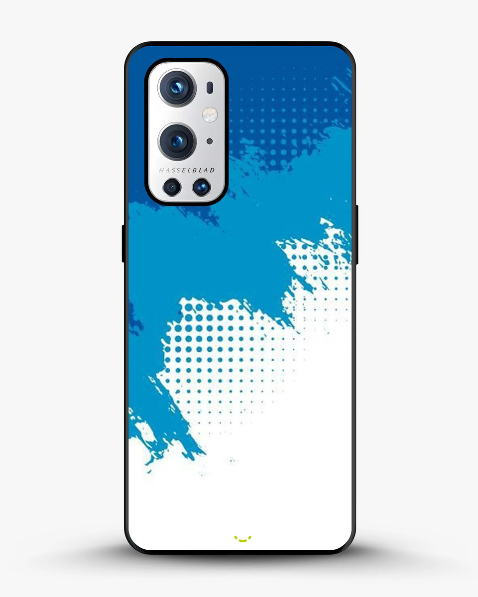 Creslia blue brush strokes phone case - blue brush strokes phone case oneplus 9 pro