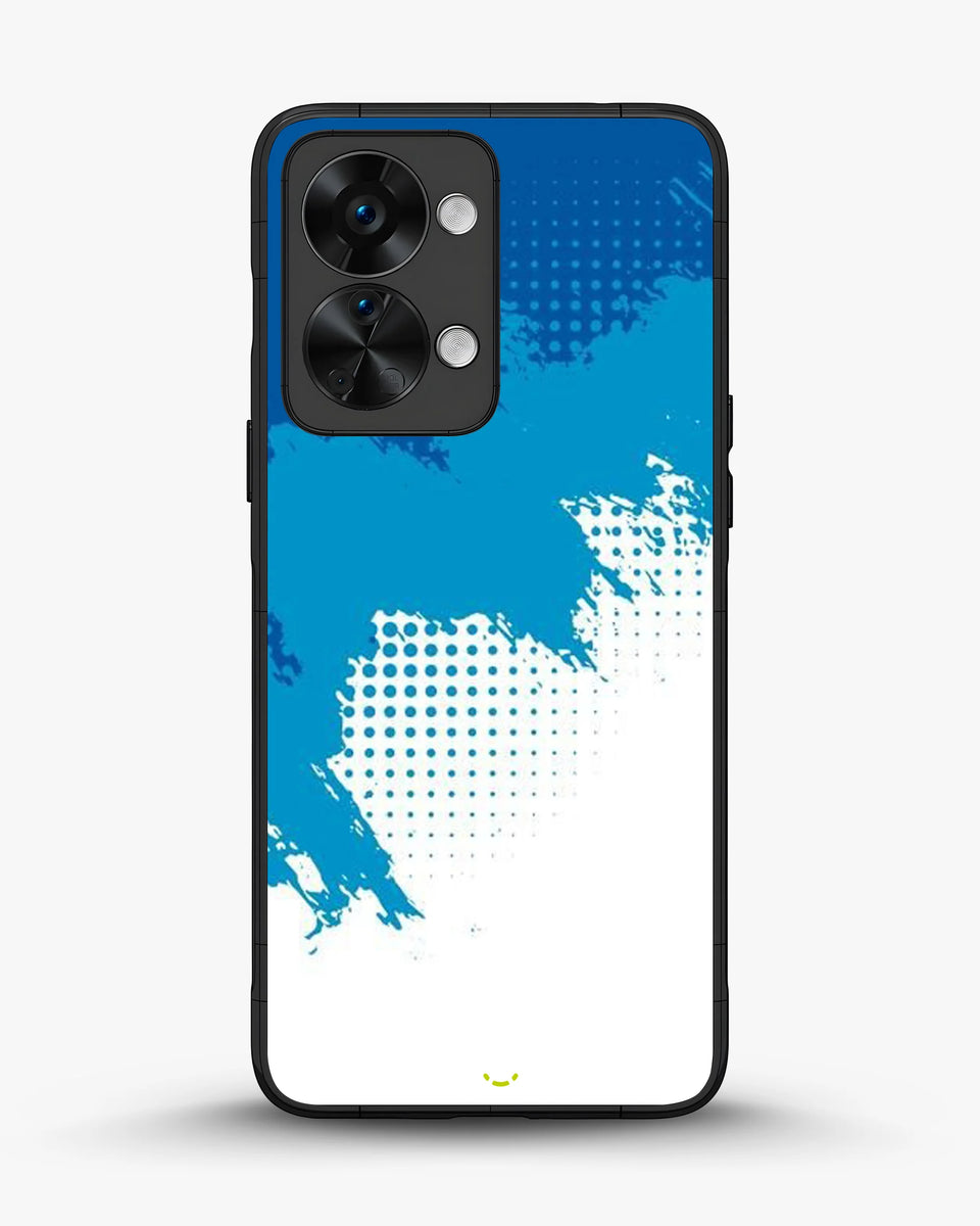 Creslia blue brush strokes phone case - blue brush strokes phone case oneplus nord 2t