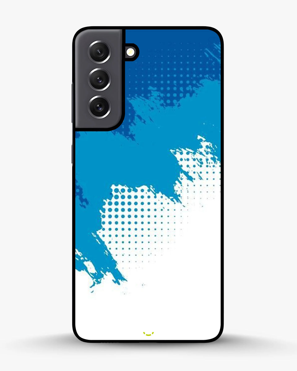 Creslia blue brush strokes phone case - blue brush strokes phone case samsung galaxy s21 fe