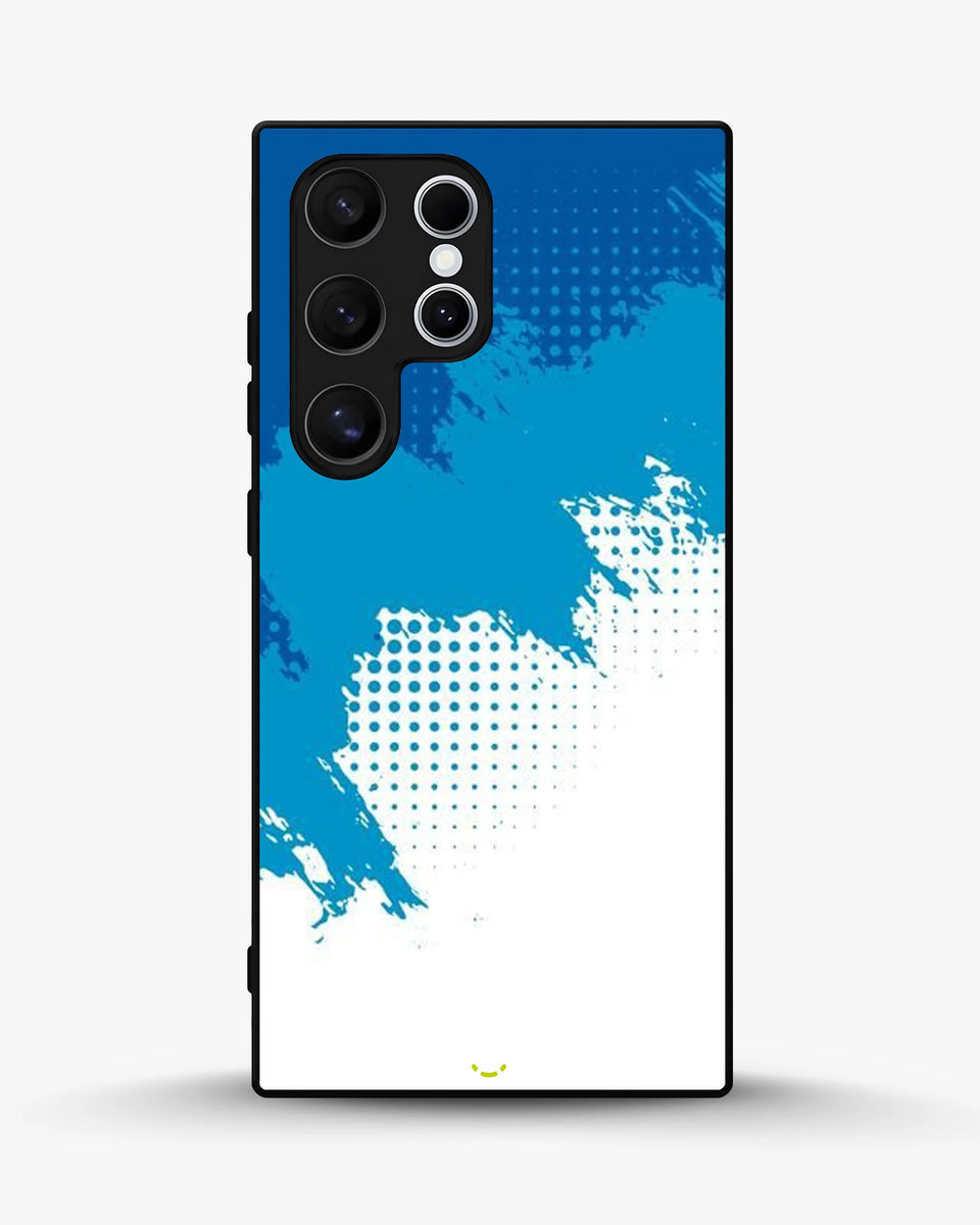 Creslia blue brush strokes phone case - blue brush strokes phone case samsung galaxy s23 ultra
