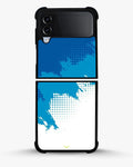 Creslia blue brush strokes phone case - blue brush strokes phone case samsung galaxy z flip 4