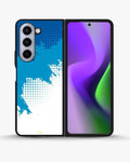 Creslia blue brush strokes phone case - blue brush strokes phone case samsung galaxy z fold 5