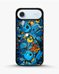 Creslia blue doodle art phone case - blue doodle art phone case iphone 17 air