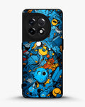 Creslia blue doodle art phone case - blue doodle art phone case oneplus 11r
