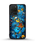 Creslia blue doodle art phone case - blue doodle art phone case samsung galaxy s20 ultra