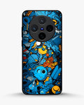 Creslia blue doodle art phone case - blue doodle art phone case vivo x200