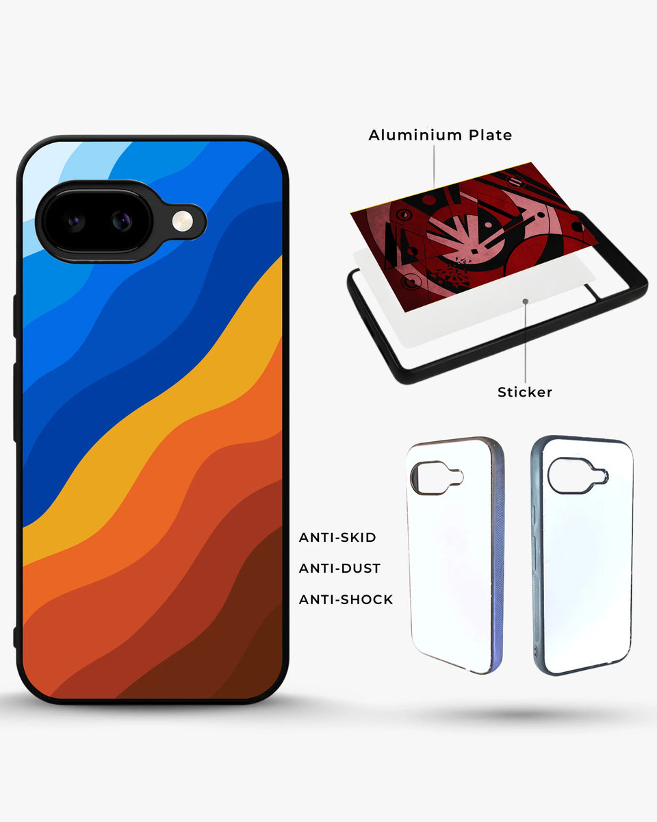 Creslia blue orange wave phone case general construction specs - blue orange wave phone case google pixel general specs