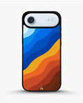Creslia blue orange wave phone case - blue orange wave phone case iphone 17 air