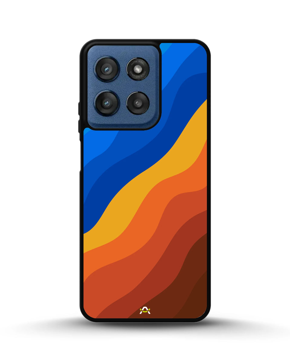 Creslia blue orange wave phone case - blue orange wave phone case moto g stylus 5g 2024